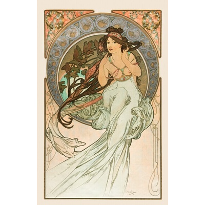 Plagát, Obraz - La musique Lithographs series, Alfons Mucha, 26.7 × 40 cm