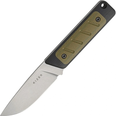 Kizer Smolt Jonathan Styles 14C28N Black G10 & Micarta 1063A6