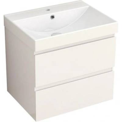 Inter Ceramic Конзолен PVC шкаф AKADIA-60 6038-60W С УМИВ. 5953W-2NEW, Inter Ceramic, 57.5x60x46см (6038-60W+УМИВ. 5953W-2NEW)