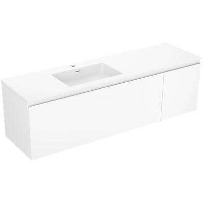 Mexen Orio шкафче за баня 160 см с мивка Otis лява, 1S, 1D, бяло мат - 91A13-16047-3-BBFF01-W18L01 (91A13-16047-3-BBFF01-W18L01)