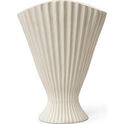 ferm LIVING Dizajnová váza Fountain Off White