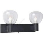 Polux Стенно осветително тяло за баня POLA 2xG9/5W/230V IP44 черно/прозрачно (SA2404)