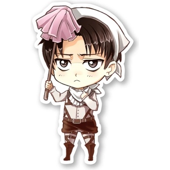Attack on Titan Samolepka Cleaning Levi