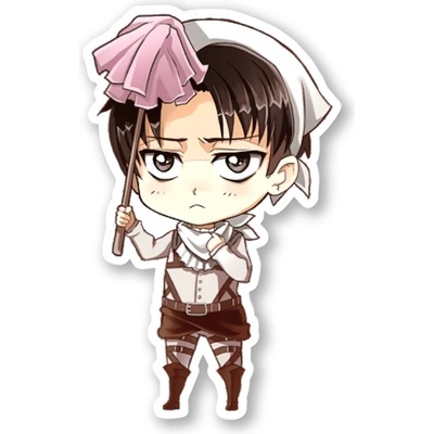 Attack on Titan Samolepka Cleaning Levi
