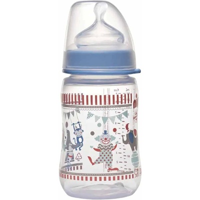 Nip Бебешко шише NIP - РР, Flow M, 0 м+, 260 ml, Boy (4000821350410)