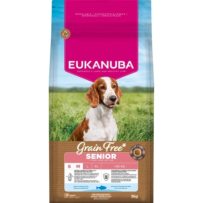 Eukanuba Grain Free Senior Small & Medium morské ryby 3 kg