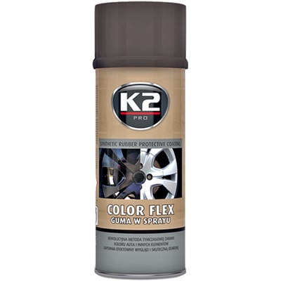 K2 COLOR FLEX syntetický kaučuk čierny matt 400ml