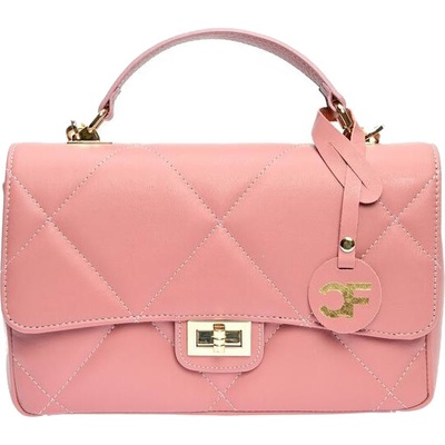Carla Ferreri dámska kožená crossbody kabelka CF2211 Rosa Scuro