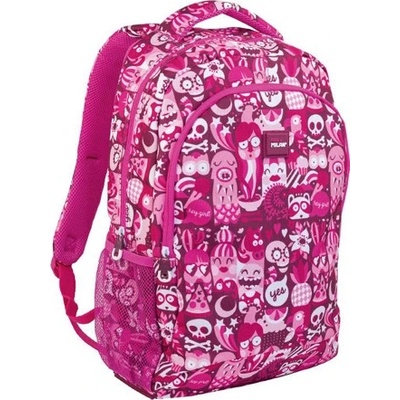 Milan batoh s 2 zipsami Hey Girl Pink 21 l
