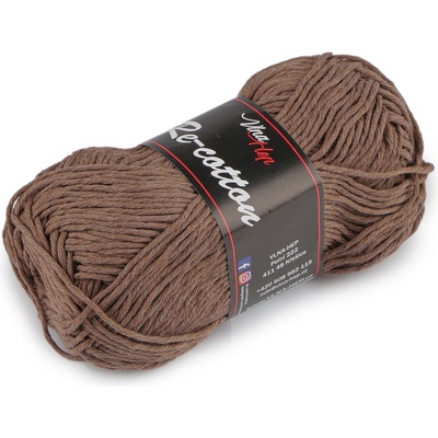 Bavlněná pletací příze Re-Cotton 50 g Varianta: 8 (81060) béžová tm., Balení: 1 ks