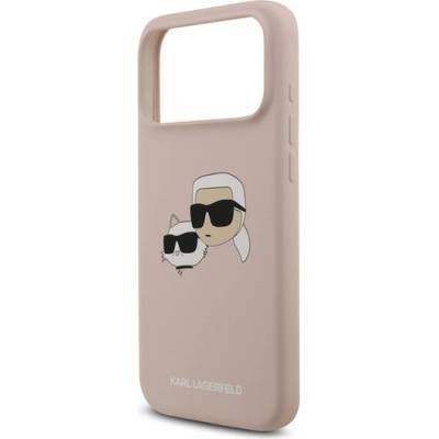 CG Mobile iPhone 17 Pro Max KARL LAGERFELD ТЕЧЕН СИЛИКОНОВ ПРОТЕКТОР ЗА ТЕЛЕФОН, ДВОЙНИ ГЛАВИ MAGSAFE Силиконов удароустойчив протектор за телефон, РУСТИЕН KLHMP17XSKCHPPLP (KLHMP17XSKCHPPLP)