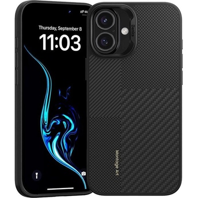 Benks Magsafe Кевларен Калъф за iPhone 16, Benks Montage Armor Pro Case, Черен (6948005905057)