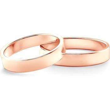 Image 1 of SAVICKI Сватбени халки: розово злато, плоски. 4 мм