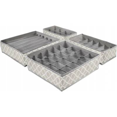 SPRINGOS Organizéry do zásuvky sada 4ks, šedo-bílé SPRINGOS HA3025 HA3025-XG