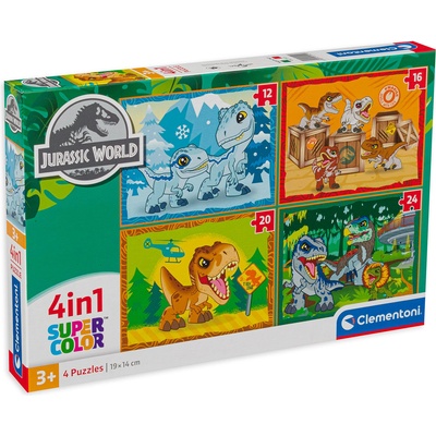 Clementoni Пъзел Clementoni 4 в 1 - Джурасик свят (21521)