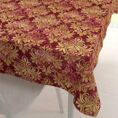 Biante Sametový obdélníkový ubrus Tamara TMR-053 Zámecký vzor na vínově červeném 80x120 cm