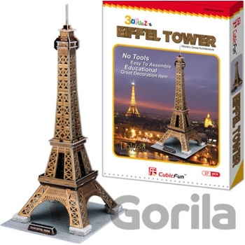 CubicFun 3D puzzle Eiffelova veža zlatá 35 ks