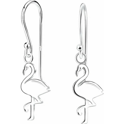 Nefertitis 15050 Stříbrné visací náušnice FLAMINGO 24 mm NF59516 26 mm, 0,93 g