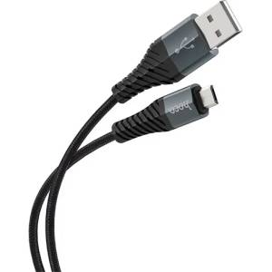 hoco. X38 кабел за данни USB - microUSB, 100 cm, ЧЕРЕН X38_B_MICROUSB (X38_B_MICROUSB)