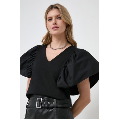 KARL LAGERFELD Памучна блуза Karl Lagerfeld в черно с изчистен дизайн (240W1703)