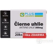 Plus Lékárna Černé uhlí 350 mg tablet 20 + 4 kapslí