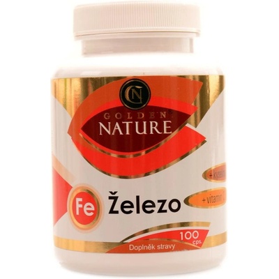 Golden Nature Železo + Kyselina listová + Vitamín C 100 ks