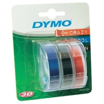 páska DYMO 3D Blue/Black/Red Tape (9mm) 3ks (S0847750)