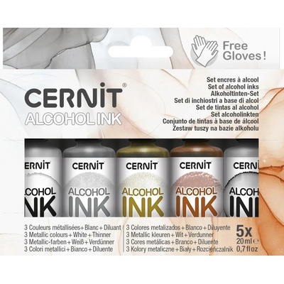 Cernit CEASS006C Комплект алкохолно мастило Metallic Colors 5 x 20 ml 5 бр (CEASS006C)