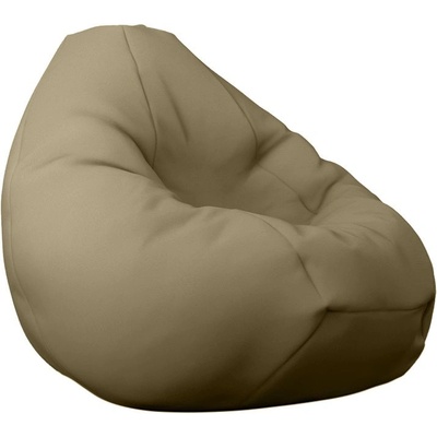 PUFRELAX Пуф, круша, 320л. , Nirvana Grande - Teteron Beige, За открито, Перящ се калъф, Пълнеж от Полистиролни перли (PUF-G-NGR-TEX-CRE)