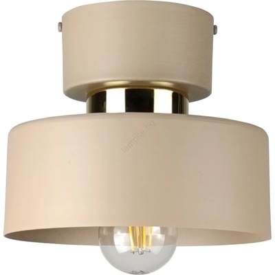 Keter Lighting Таванно осветително тяло IGNIA 1xE27/60W/230V бежово/златисто (KE0196)