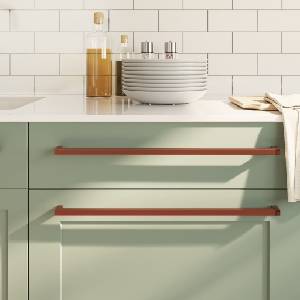 vidaXL Дръжки за шкафове, 20 бр, бронз, 480 мм, неръждаема стомана (3203666)