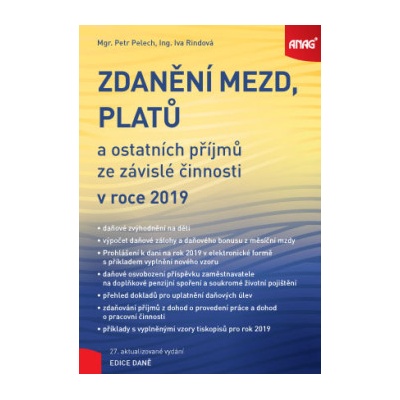 Zdanění mezd, platů v roce 2019 - Petr Pelech; Iva Rindová