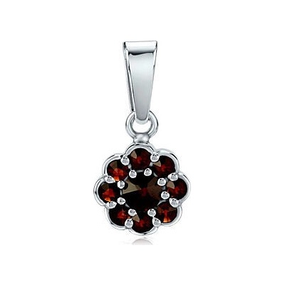 SILVEGO Strieborný prívesok MARGUERIT s granátom B180007