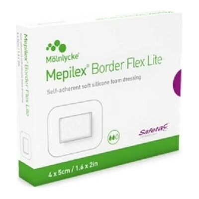 Mepilex Border Flex Lite 4 x 5 cm 10 ks tenké samolepící pěnové krytí se si
