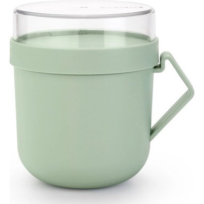 Brabantia Чаша за супа с капак Brabantia Make&Take 1006294, 600+180 мл, Винтов капак, Без BPA, Зелен (1006294)