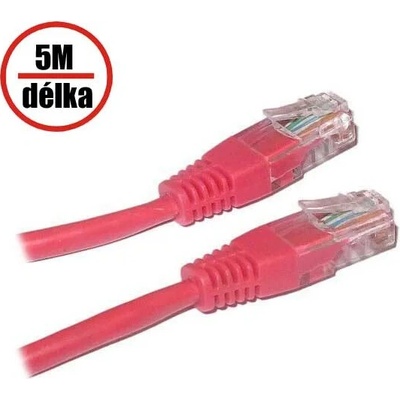 XtendLan PK_5UTP050red Cat 5e, UTP 5m, červený