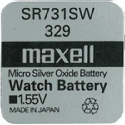 Maxell Бутонна батерия сребърна maxell sr731 sw / 329/, 1.55v (ml-bs-sr731-sw)