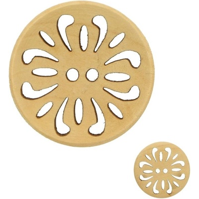 Ideal drevené gombíky Kvet 30 mm 10 kusov