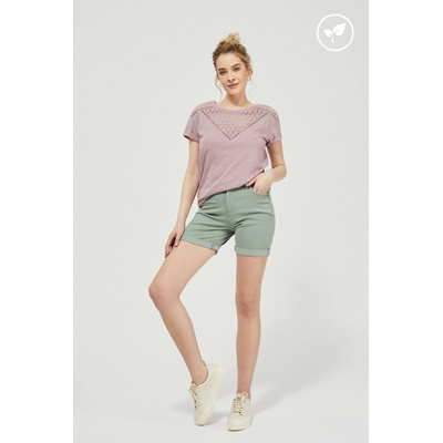 Lyocellové kraťasy olivové šedá kaki krémová růžová světle zelená