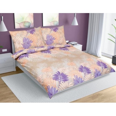 Bellatex bavlna obliečky F90/721 Kapradí lososová 180x200 2x70x90
