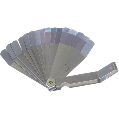 Ventilové (spárové) měrky zahnuté, 0.05 - 1.0 mm, 16 listů - QUATROS QS15518