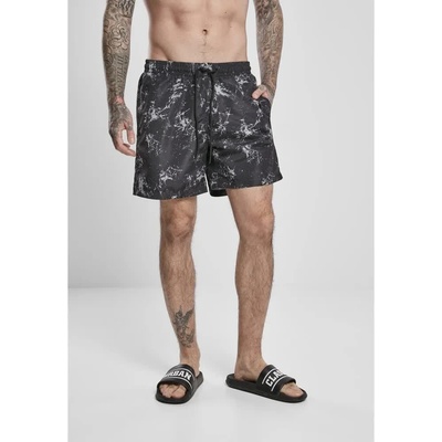 Urban Classics Бански гащета Urban classics Pattern swimming shorts - Black (Black / Gray)