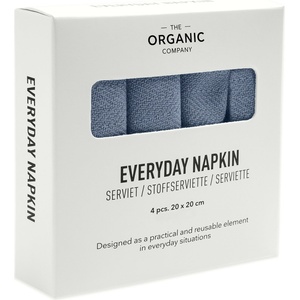 The Organic Company Салфетки Everyday 20 x 20 см сиво-сини 4 бр (1073-510)