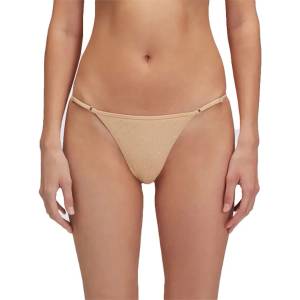 SUNDEK Keer briefs with adjustable side ties and rhinestones bikini bottom - Beige (Durian)