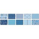 Folia 464/1010 Origami papír Basics 80 g/m2 10 x 10 cm 50 archů modrý