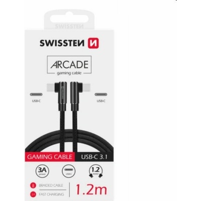 Swissten 71528800 ARCADE USB-C / USB-C, 1,2m, černý
