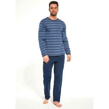 Cornette Various pánske pyžamo dlouhé modré
