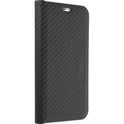 Pouzdro LUNA Book Carbon HUAWEI Y6 2019 černé – Zboží Mobilmania