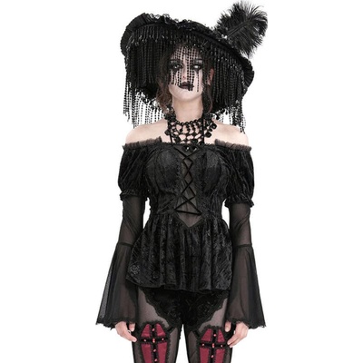 DEVIL FASHION tričko gotický and punk Black Gothic Vintage Sexy Čierna