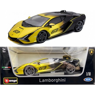 Bburago TOP Lamborghini Sián FKP 37 yelow 1:18